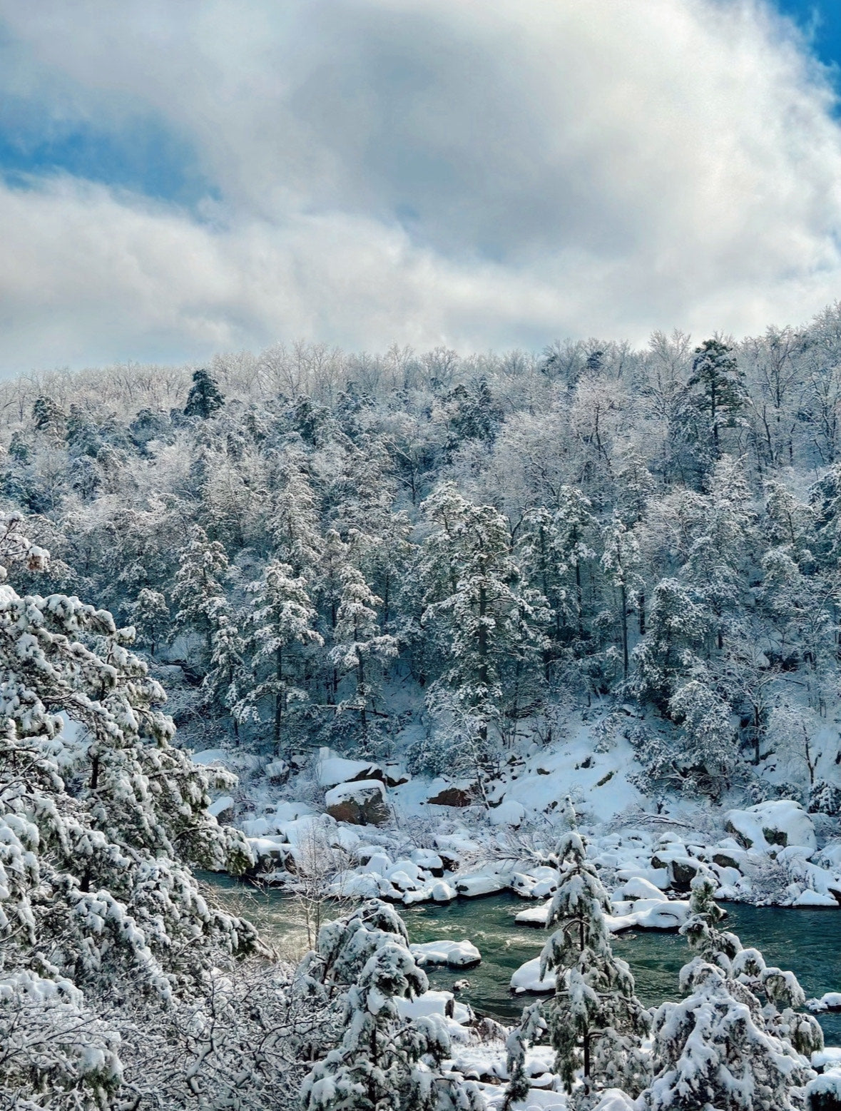 Snowy Trail Through Time Ozarks